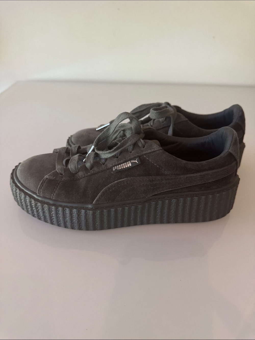 Puma x Fenty by Rihanna Creeper Velvet Glacier Gray Size 7 (EU 37.5) - Picture 6 of 14